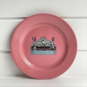 Homer Laughlin Warner Brothers Bugs Bunny Looney Tunes Pink Luncheonette Plate